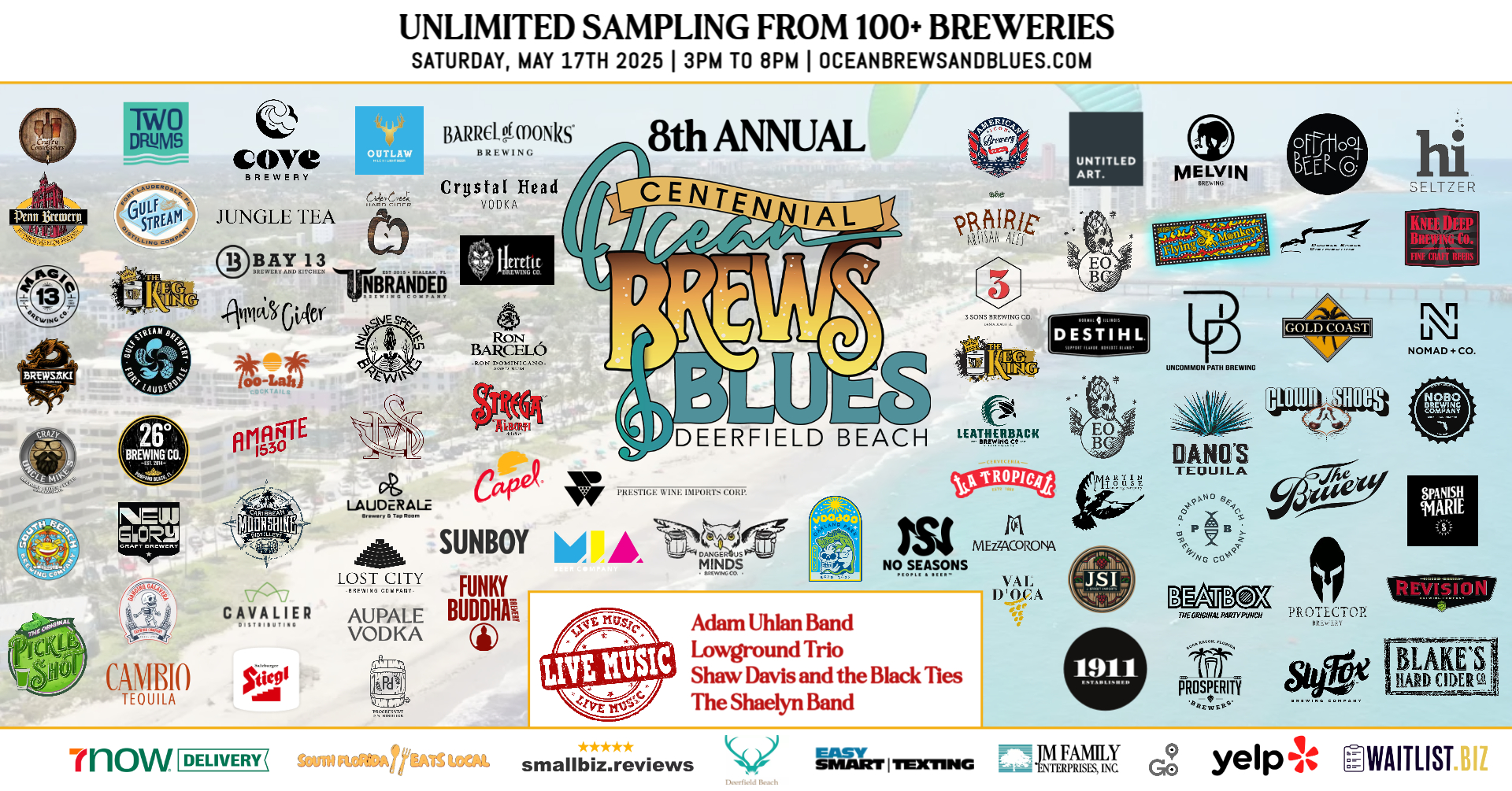 8th Annual Ocean Brews & Blues Beer Fest – Deerfield Beach’s 100th BIRTHDAY Bash